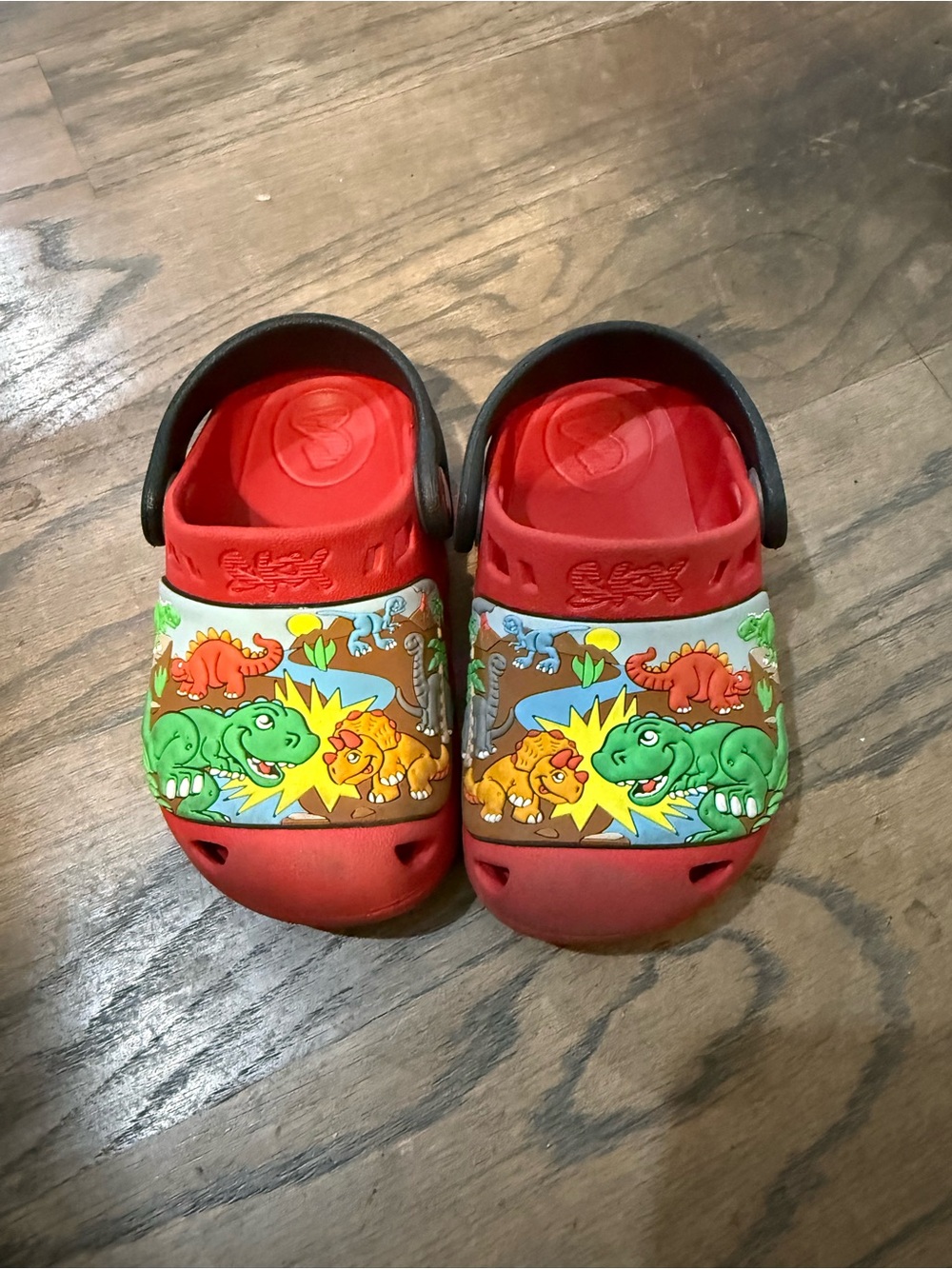 Skechers Kids Red Dinosaur clogs